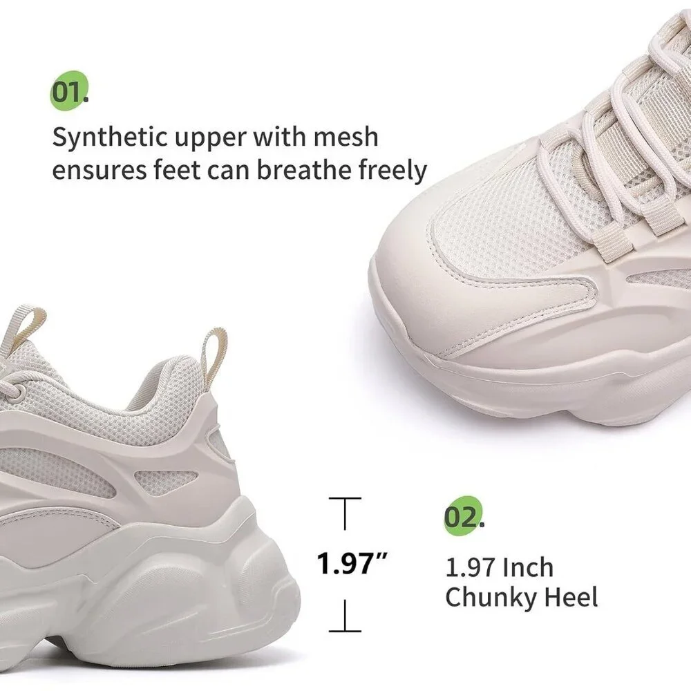 Women's Grey Walking Comfortable Breathable Athletic Sneakers Non-Slip Shoes